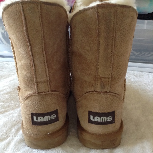 LAM TAN SHEEP LEATHER BOOTIES 6.5/7 - Picture 2 of 8